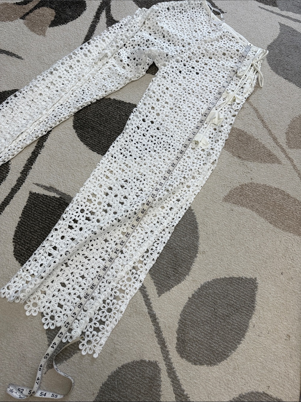 Trina Turk White Crochet Swim Coverup Pants